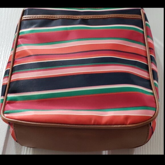 Laura Scott Colorful Striped Crossbody Bag – 3 Zipper Pockets, Adjustable Strap - Picture 6 of 14